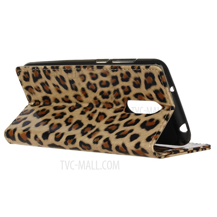 Leopard Texture Leather Phone Shell with Wallet Stand for OnePlus 8-9