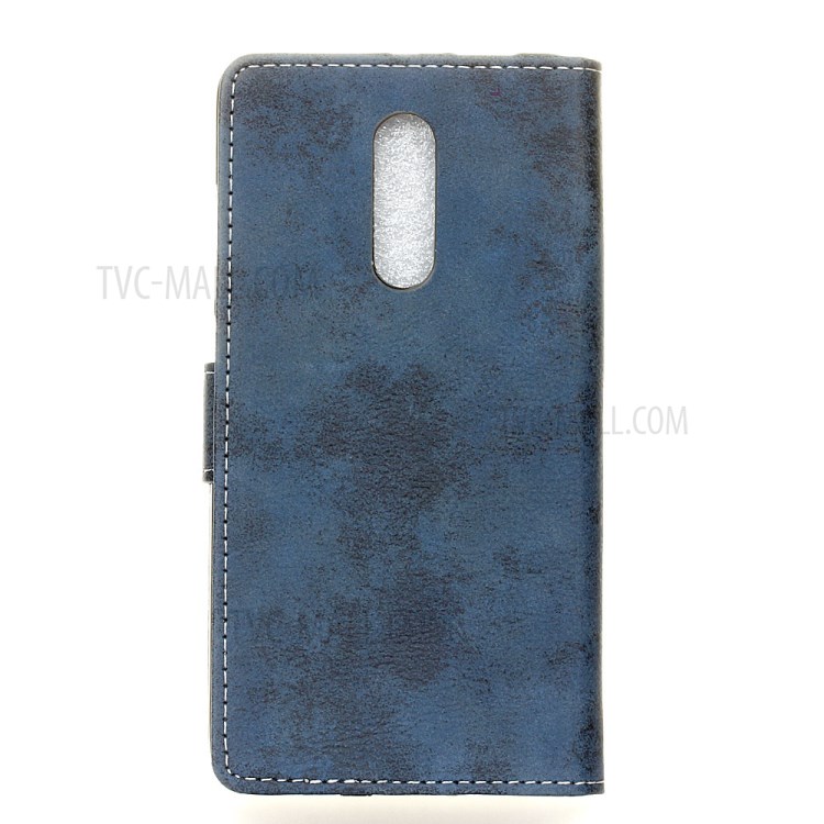 Caso Protezione Del Telefono Dell'unità Di Elaborazione Dell'annata Portafogli In Pelle Per OnePlus 8 - Blu-2