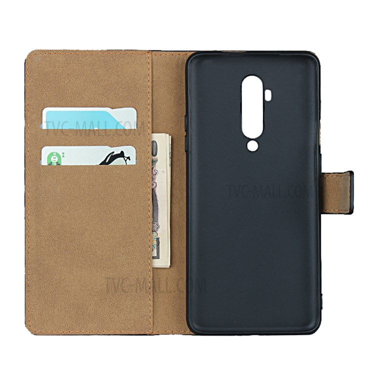 Genuine Leather Shell with Stand Wallet Protective Case for OnePlus 7T Pro-5