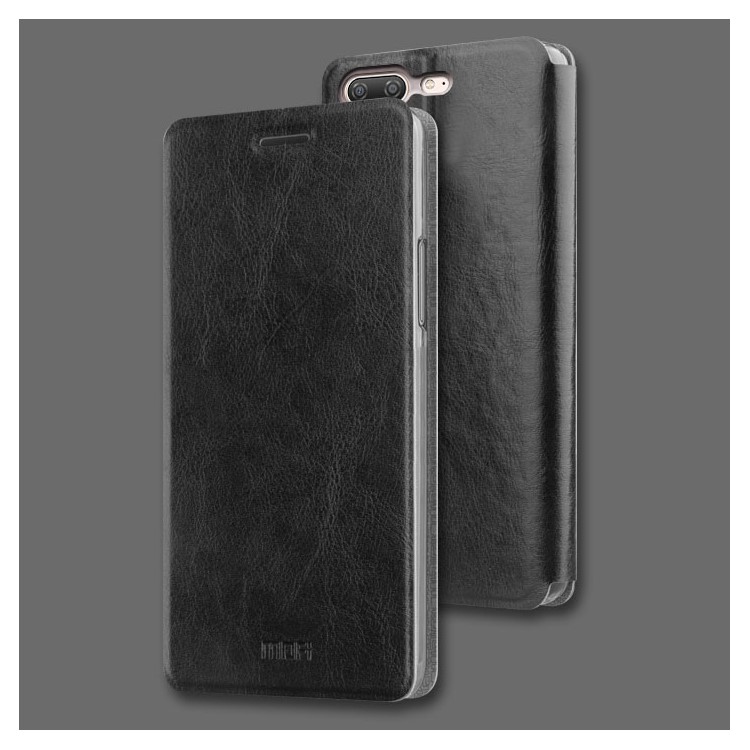 MOFI Rui Series Flip Leather Stand Case for OnePlus 5 - Black-1