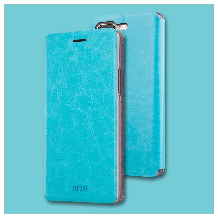 MOFI Rui Series Flip Leather Stand Phone Case for OnePlus 5 - Blue-1