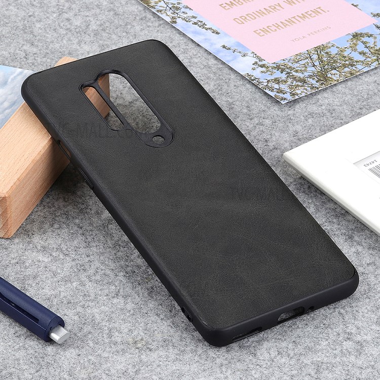 PU Leather Coated Plastic + TPU Hybrid Case for OnePlus 8 Pro - Black-2