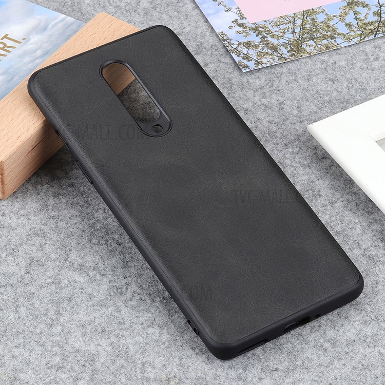 PU Leather Coated PC + TPU Hybrid Case for OnePlus 8 - Black-2