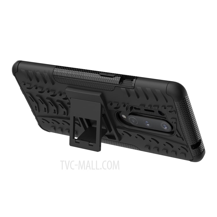 Solide PC + TPU Combo Avec Béquille Pour OnePlus 8 Pro - Noir-7