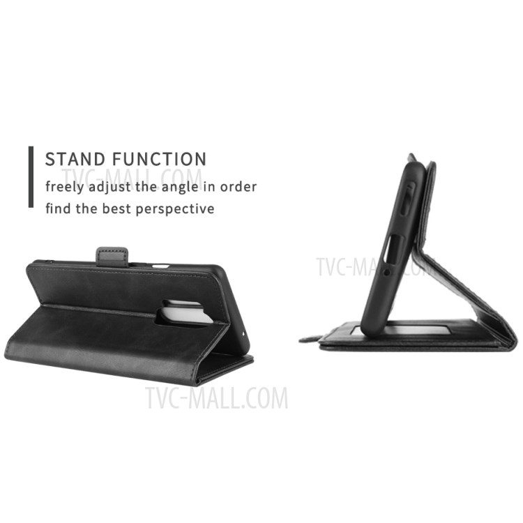 Double Clasp Flip Leather Wallet Stand Phone Case Cover for OnePlus 8 Pro - Black-11