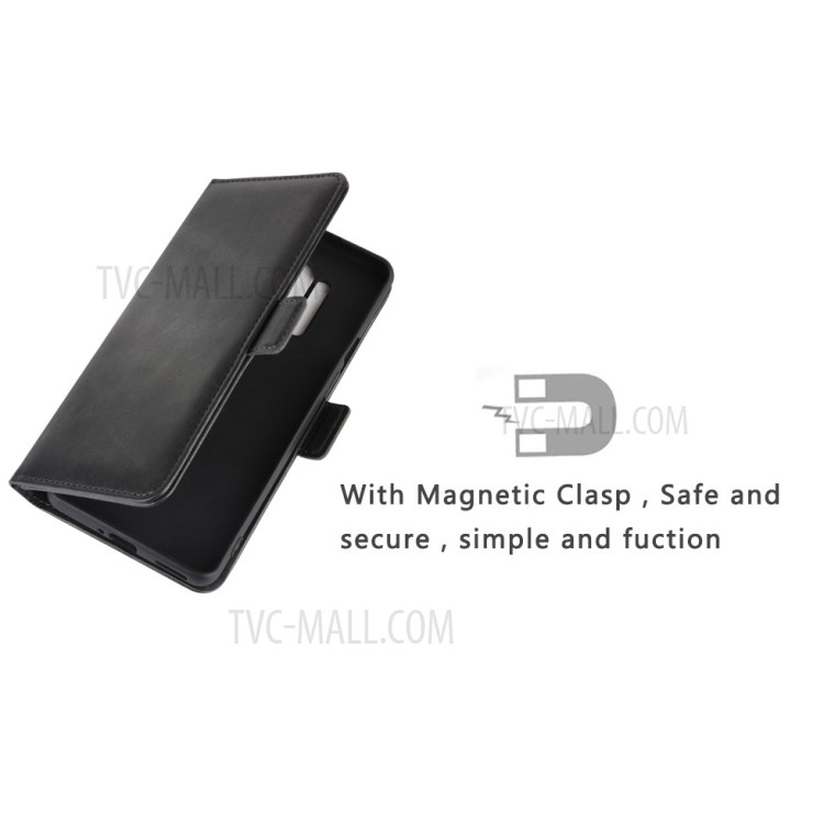 Double Clasp Flip Leather Wallet Stand Phone Case Cover for OnePlus 8 Pro - Black-8