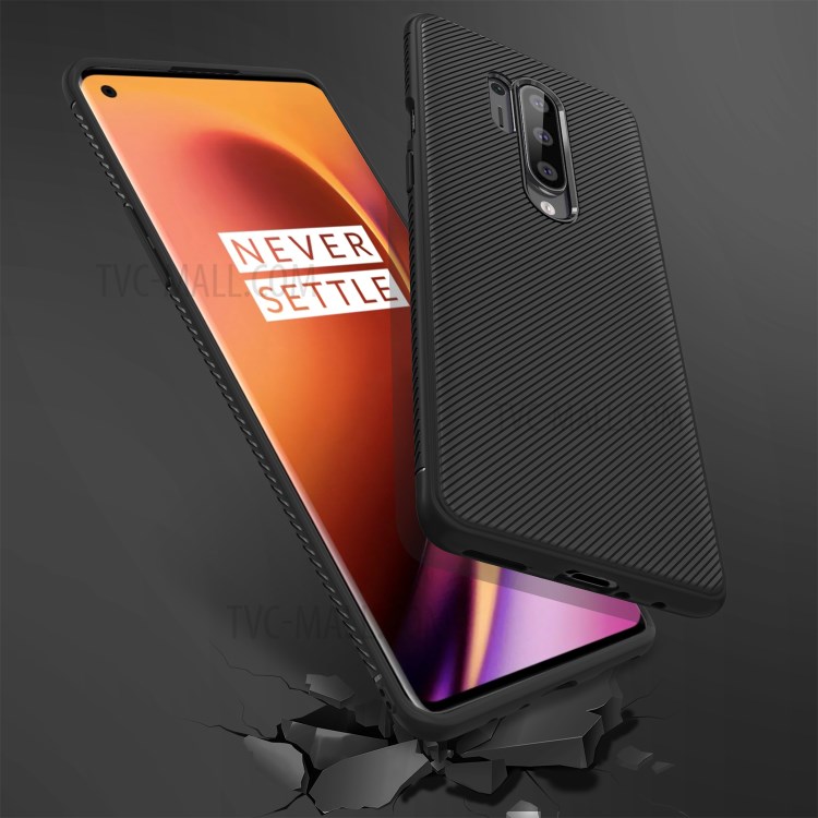 LENUO Twill Texture TPU Téléphone Pour OnePlus 8 Pro - Noir-6