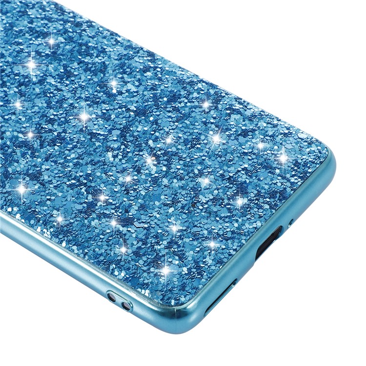 Cáscara De Teléfono Celular De Lentejuelas Brillantes PC + TPU Para OnePlus 8 Pro - Azul