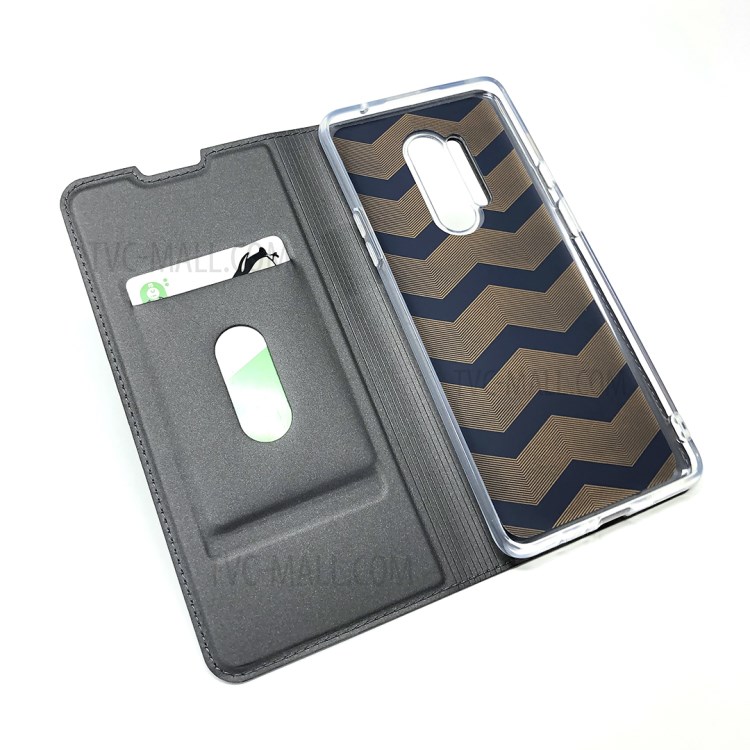 Atração Magnética PU Shell Estande De Couro Com A Caixa Do Telefone Titular Do Cartão Para OnePlus 8 Pro - Preto-4