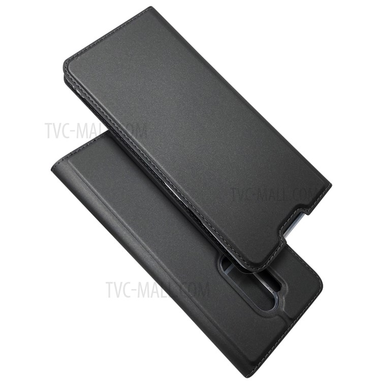 Atração Magnética PU Shell Estande De Couro Com A Caixa Do Telefone Titular Do Cartão Para OnePlus 8 Pro - Preto-9