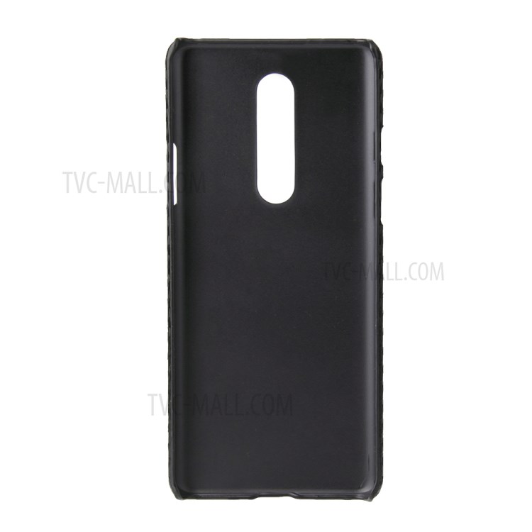 PU Leather Coated Plastic Back Phone Case for OnePlus 8 - Carbon Fiber Texture-5