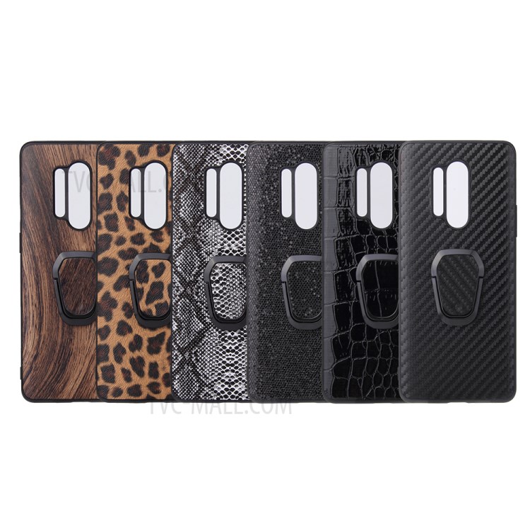 Porte-bague Étui De Téléphone TPU Peau En Cuir PU Pour OnePlus 8 Pro - Fibre De Carbone-11