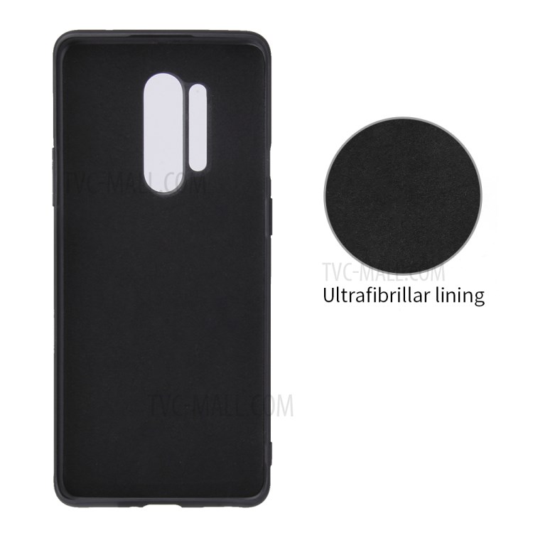 Finger Ring Holder PU Leather Skin TPU Phone Case for OnePlus 8 Pro - Carbon Fiber-2