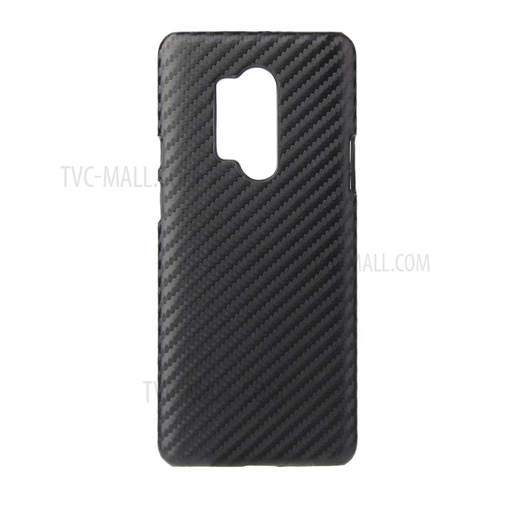 Cuir Enduit PU Boîtier Arrière En Plastique Pour OnePlus 8 Pro - Texture En Fibres De Carbone-1