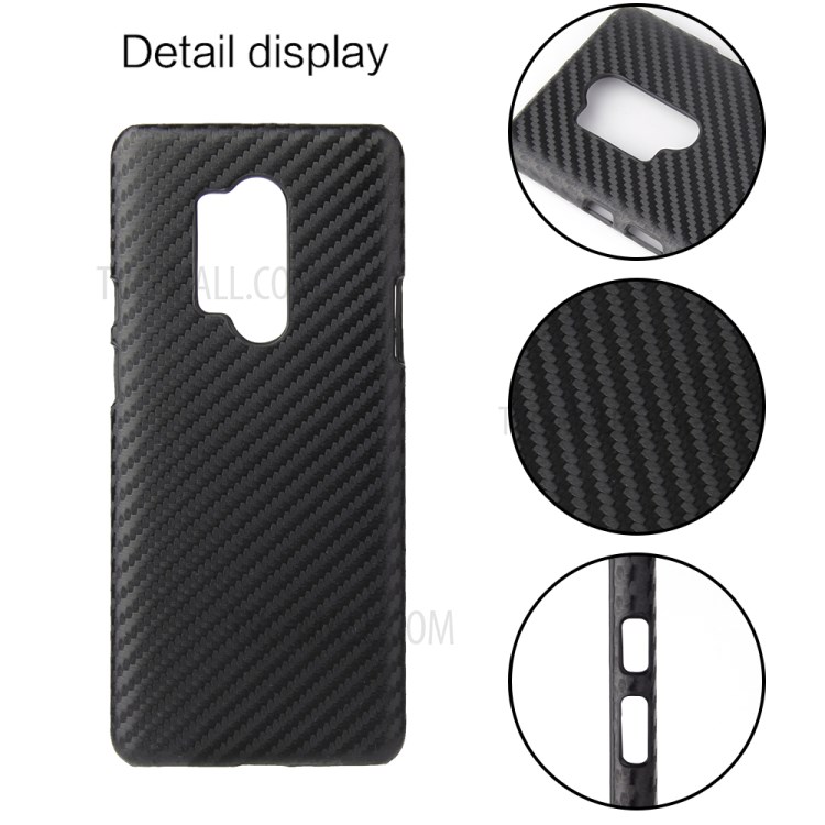 Cuir Enduit PU Boîtier Arrière En Plastique Pour OnePlus 8 Pro - Texture En Fibres De Carbone-2