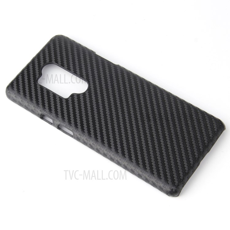 Cuir Enduit PU Boîtier Arrière En Plastique Pour OnePlus 8 Pro - Texture En Fibres De Carbone-3