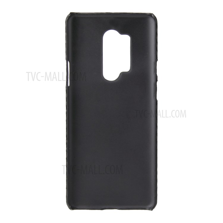 Cuir Enduit PU Boîtier Arrière En Plastique Pour OnePlus 8 Pro - Texture En Fibres De Carbone-4