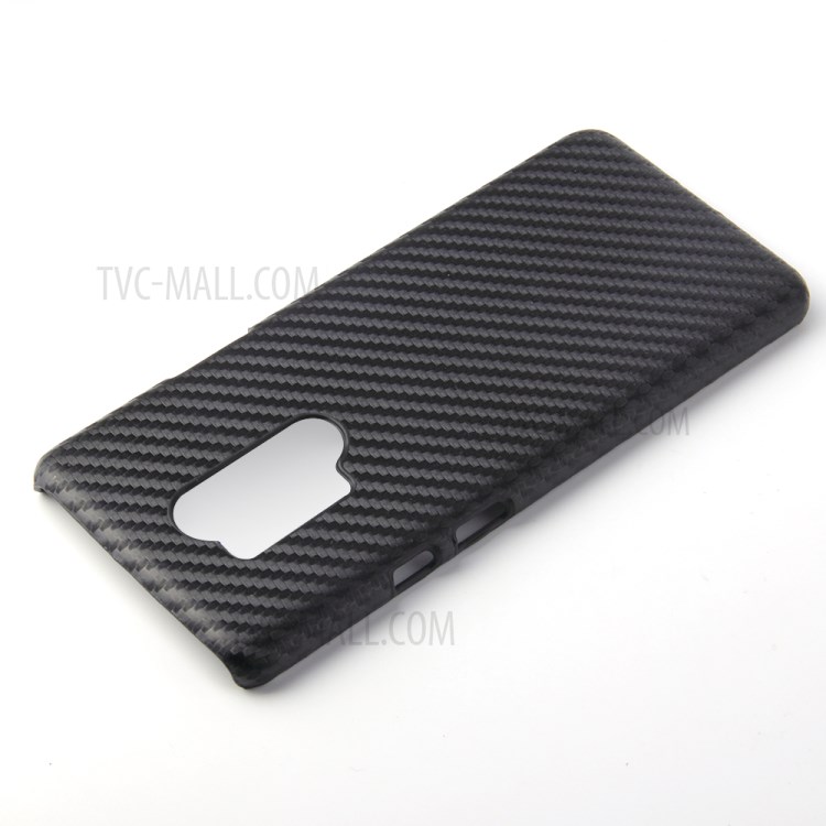 Cuir Enduit PU Boîtier Arrière En Plastique Pour OnePlus 8 Pro - Texture En Fibres De Carbone-5