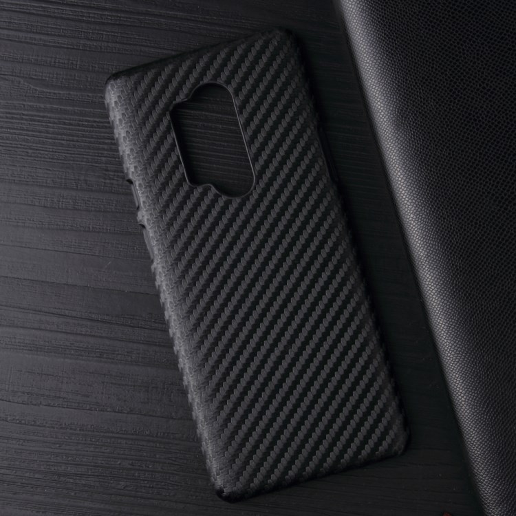 Cuir Enduit PU Boîtier Arrière En Plastique Pour OnePlus 8 Pro - Texture En Fibres De Carbone-7