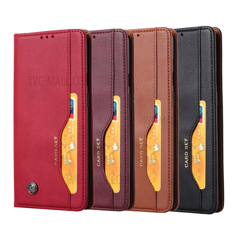 Auto-absorbée Couverture De Téléphone Mobile En Cuir PU Pour OnePlus 8 Pro - Marron-7