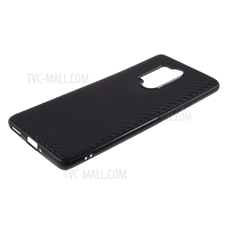 Escudo Caso TPU De Fibra De Carbono Para OnePlus 8 Pró - Preto-5
