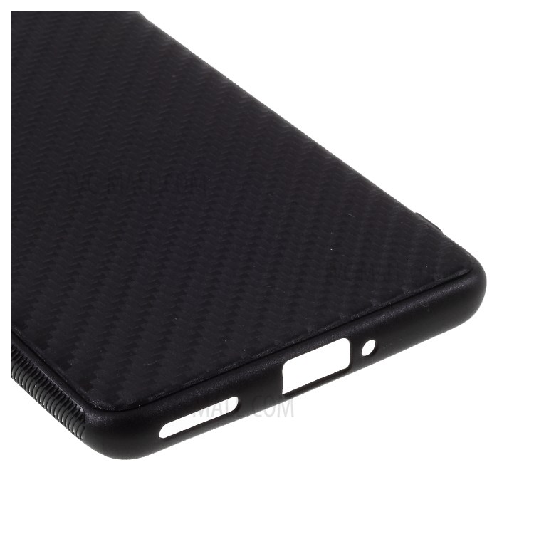 Escudo Caso TPU De Fibra De Carbono Para OnePlus 8 Pró - Preto-6
