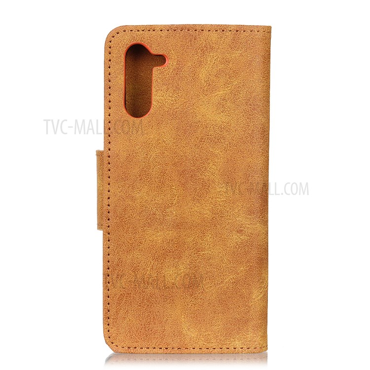 Retro Leather Mobile Phone Unique Shell for OnePlus Nord - Brown-10