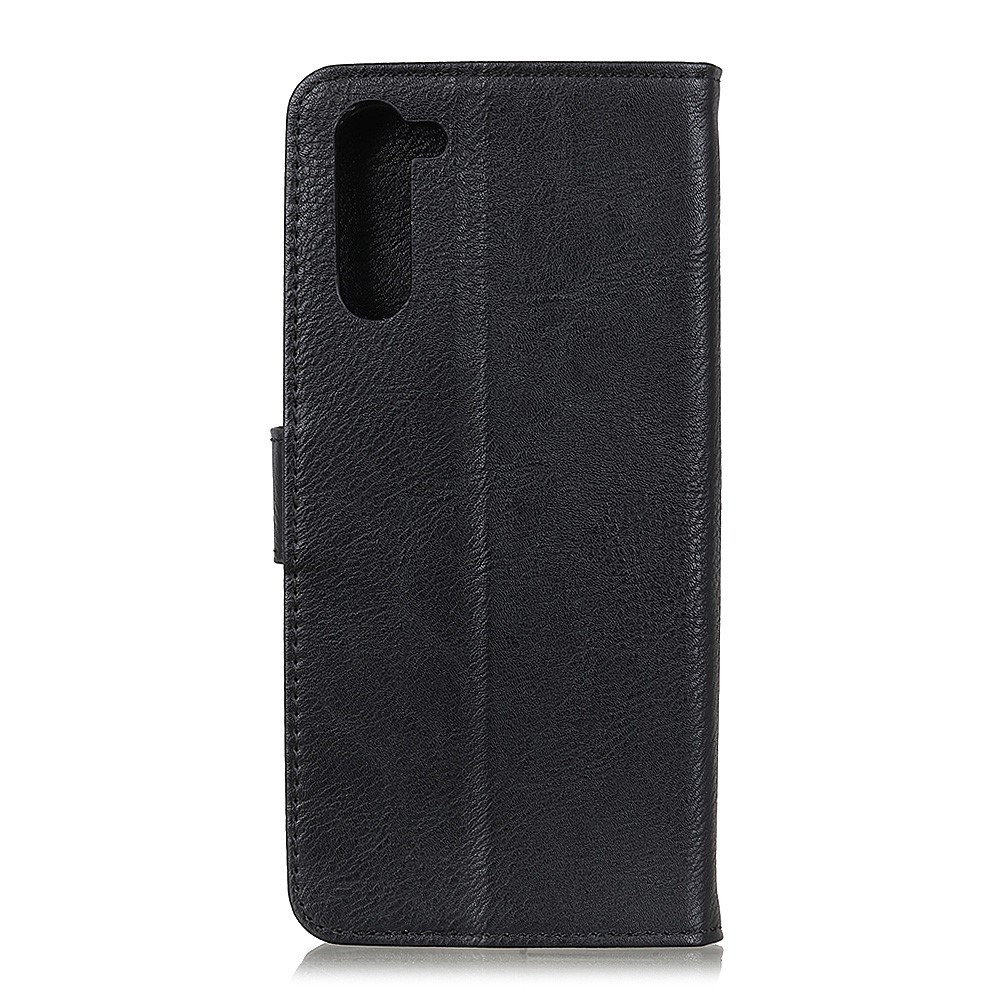 KHAZNEH Wallet Stand Flip Leather Phone Shell for OnePlus Nord - Black-6