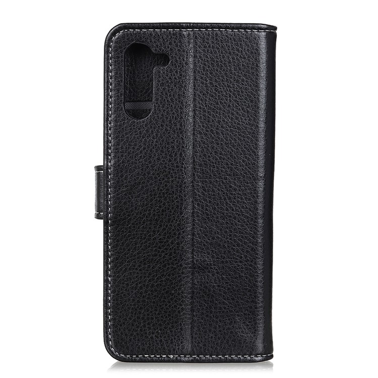 Litchi Skin Leather Cell Phone Case for OnePlus Nord - Black-2