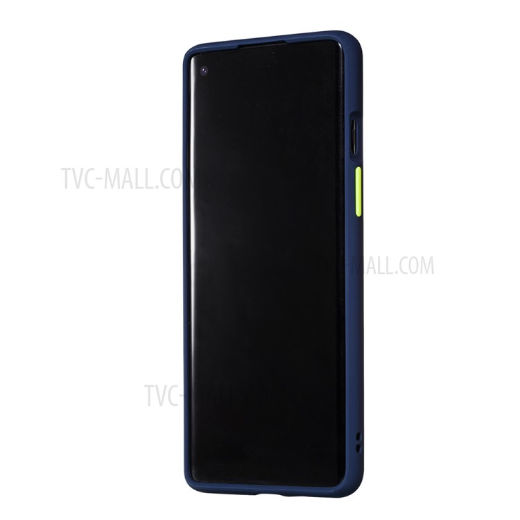Matte Skin Drop-resistant PC + TPU Case for OnePlus 8 - Dark Blue-3