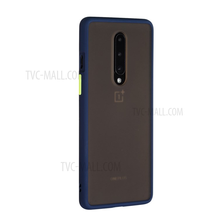 Matte Skin Drop-resistant PC + TPU Case for OnePlus 8 - Dark Blue-4