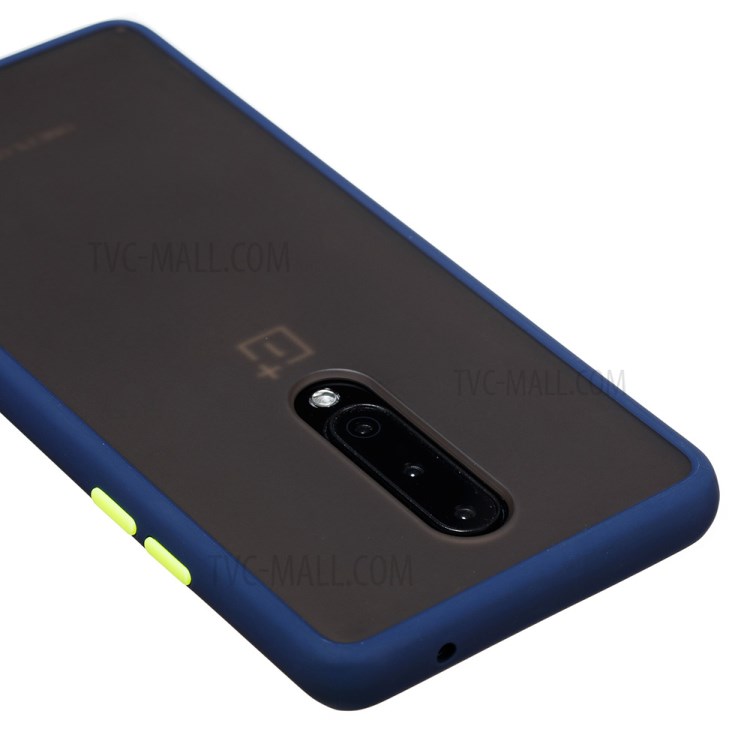 Matte Skin Drop-resistant PC + TPU Case for OnePlus 8 - Dark Blue-5