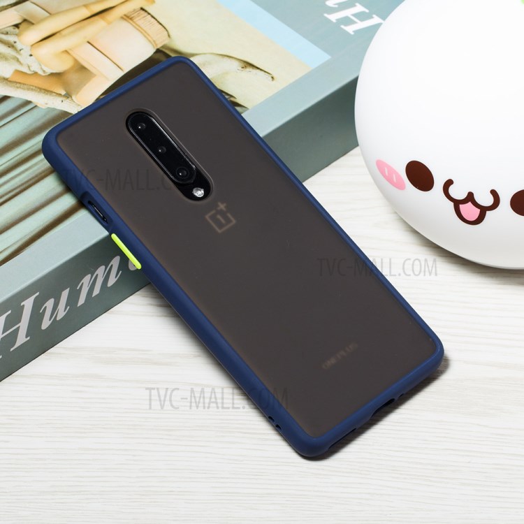Matte Skin Drop-resistant PC + TPU Case for OnePlus 8 - Dark Blue-7