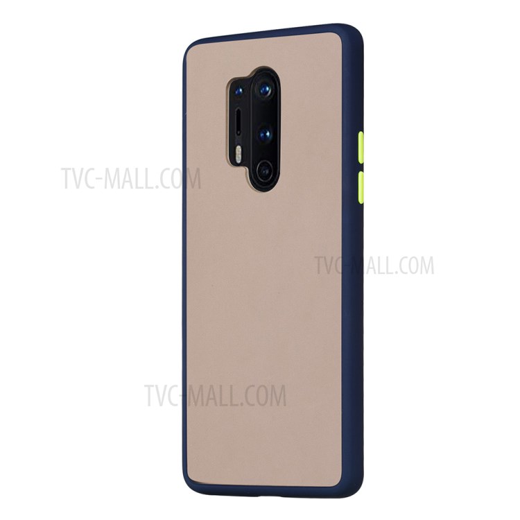 Matte Skin Drop-resistant PC + TPU Unique Case for OnePlus 8 Pro - Dark Blue-2