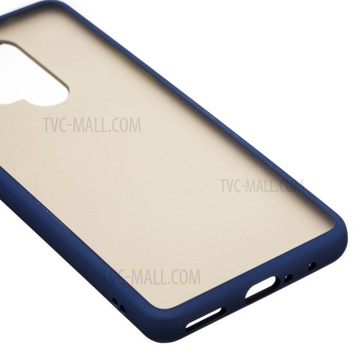 Matte Skin Drop-resistant PC + TPU Unique Case for OnePlus 8 Pro - Dark Blue-6