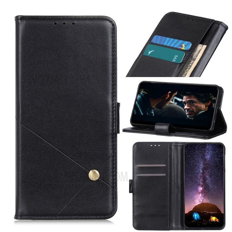 Wallet Leather Cover with Stand Phone Case for OnePlus Nord - Black-1