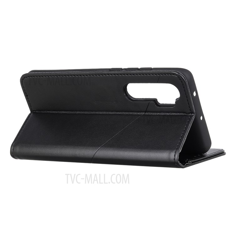 Wallet Leather Cover with Stand Phone Case for OnePlus Nord - Black-3