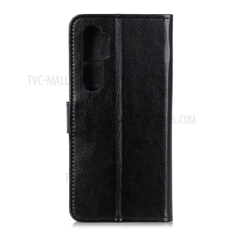 Crazy Horse Leather Phone Cover with Wallet Stand Case for OnePlus Nord - Black-3