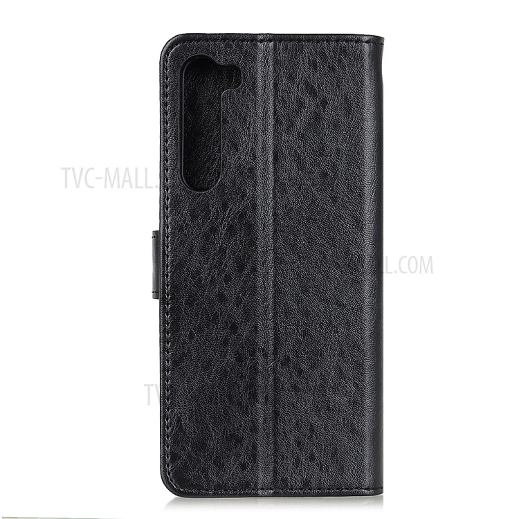 Crazy Horse Leather Protective Shell Wallet Stand Mobile Phone Case for OnePlus Nord - Black-3