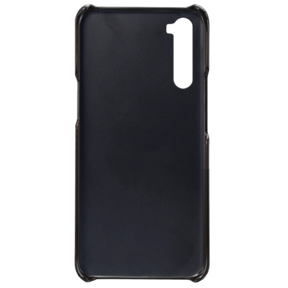 KSQ Double Card Slots PU Leather Coated PC Case for OnePlus Nord - Black-3
