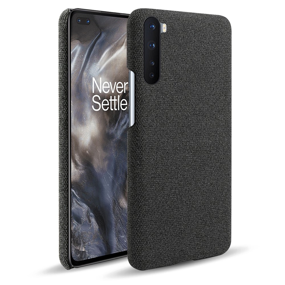 Texture di Stoffa Custodia Per pc Duro Per Oneplus Nord - Nero