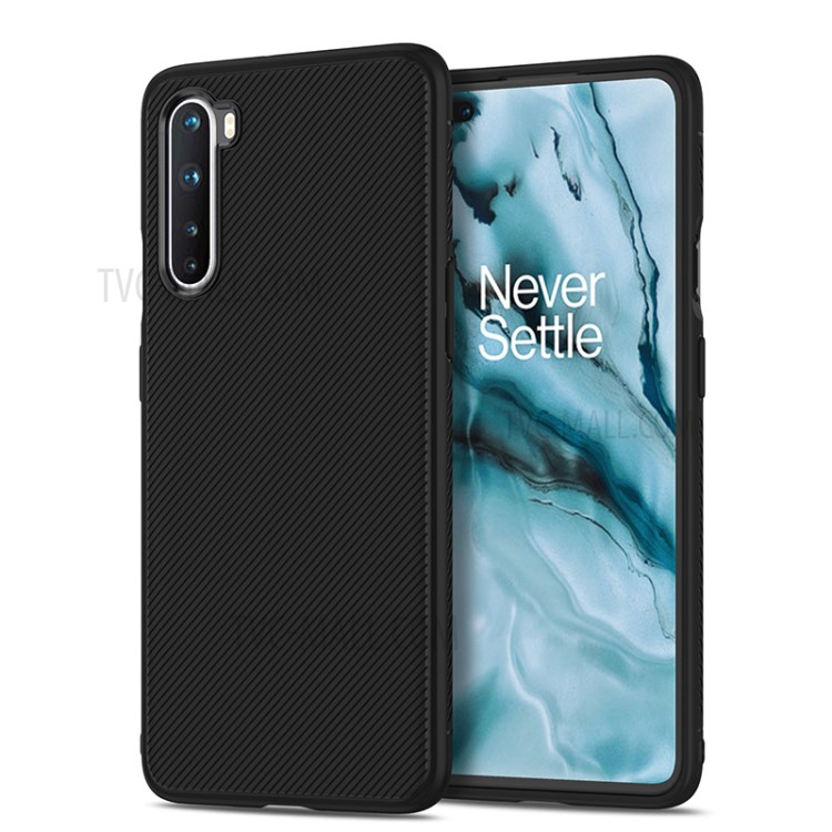 Jazz Series Twill Texture Soft TPU Case for OnePlus Nord - Black-2