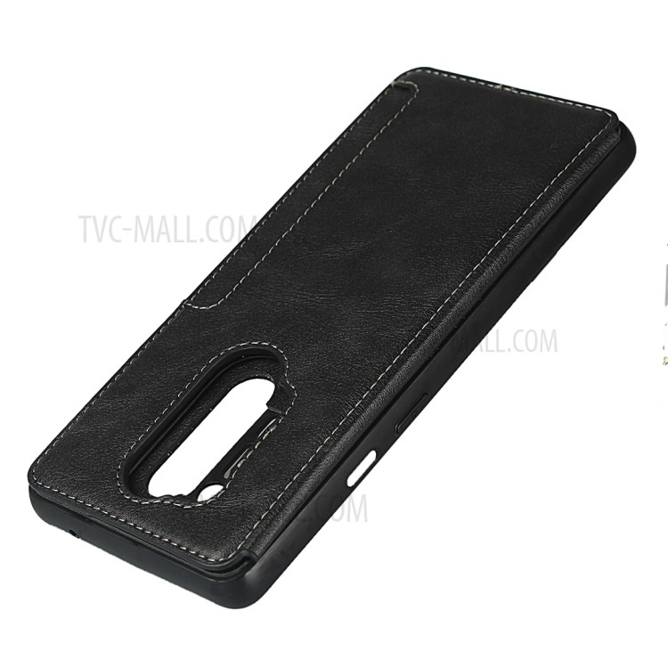 TPU+PU Leather Unique Shell for OnePlus 8 Pro - Black-6