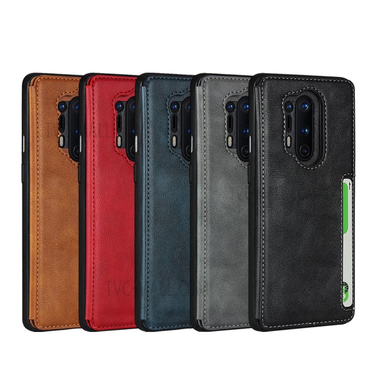 TPU+PU Leather Unique Shell for OnePlus 8 Pro - Black-8