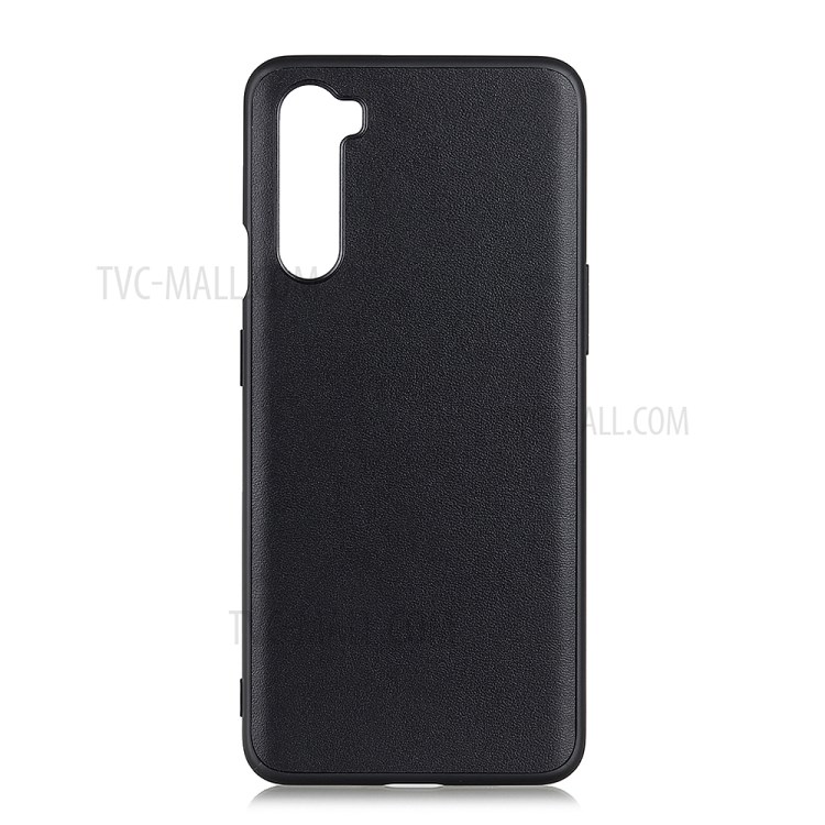 Genuine Leather Coated PC + TPU Combo Shell Case for OnePlus Nord - Black-1