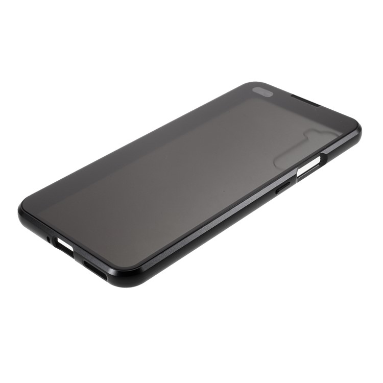 For OnePlus Nord Magnetic Metal Frame + Double-sided Tempered Glass Anti-peep Phone Case - Black-7