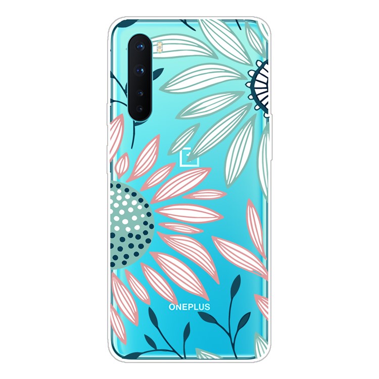 Printing Skin Soft TPU Cell Phone Shell for OnePlus Nord - Chrysanthemum-1