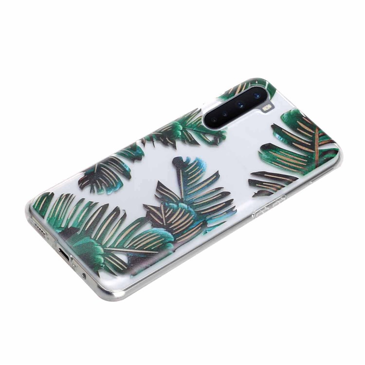 Pattern Printing Flexible TPU Back Phone Case for OnePlus Nord - Leaf-2