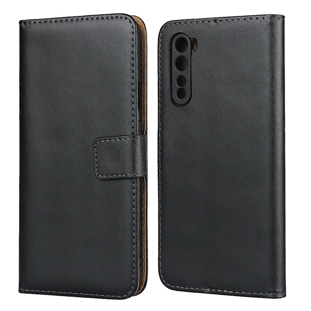 Genuine Leather Stand Wallet Case Accessory for OnePlus Nord-2