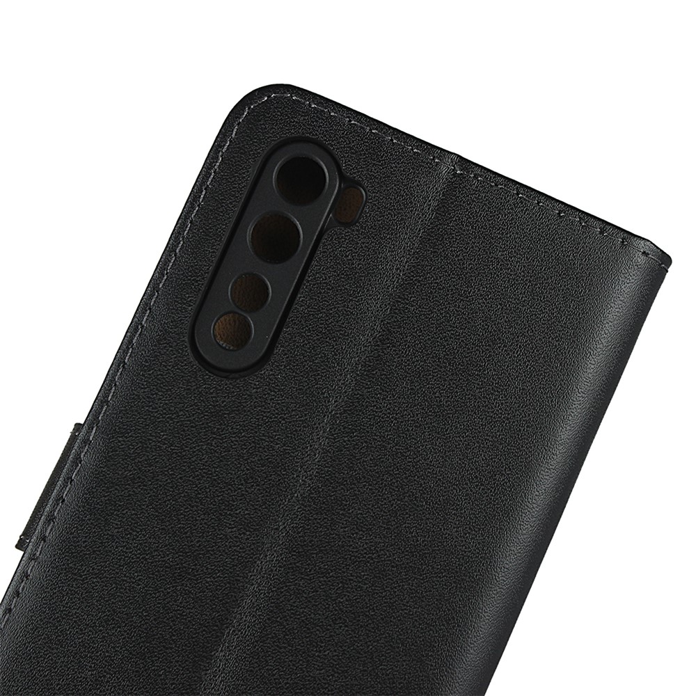 Genuine Leather Stand Wallet Case Accessory for OnePlus Nord-8